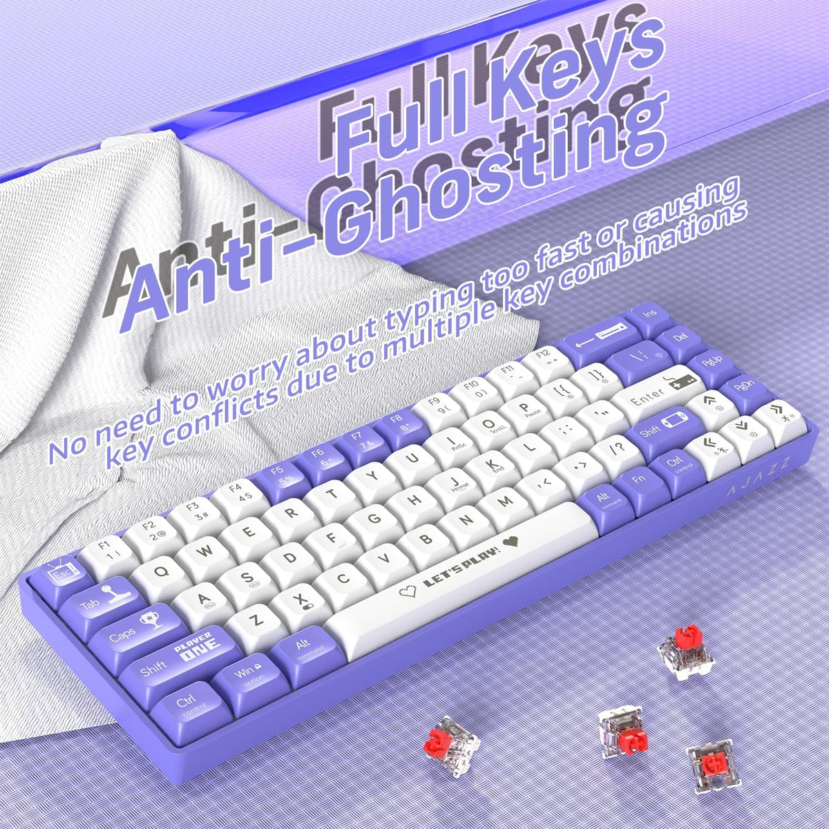 Clavier Mécanique Gaming 65% Compact Filaire avec Hotswap et Rétroéclairage Rainbow - لوحة مفاتيح ميكانيكية
