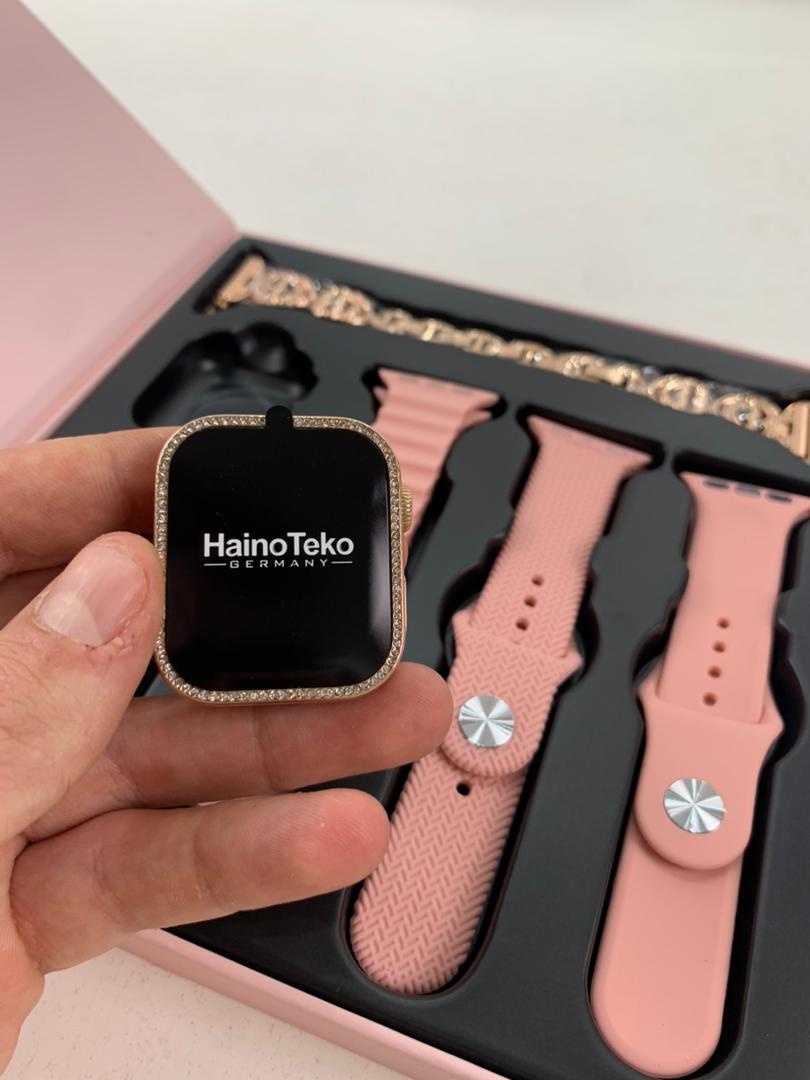 Haino Teko Germany G10 Mini Amoled Display 4 paires de bracelets – ساعة ذكية للنساء