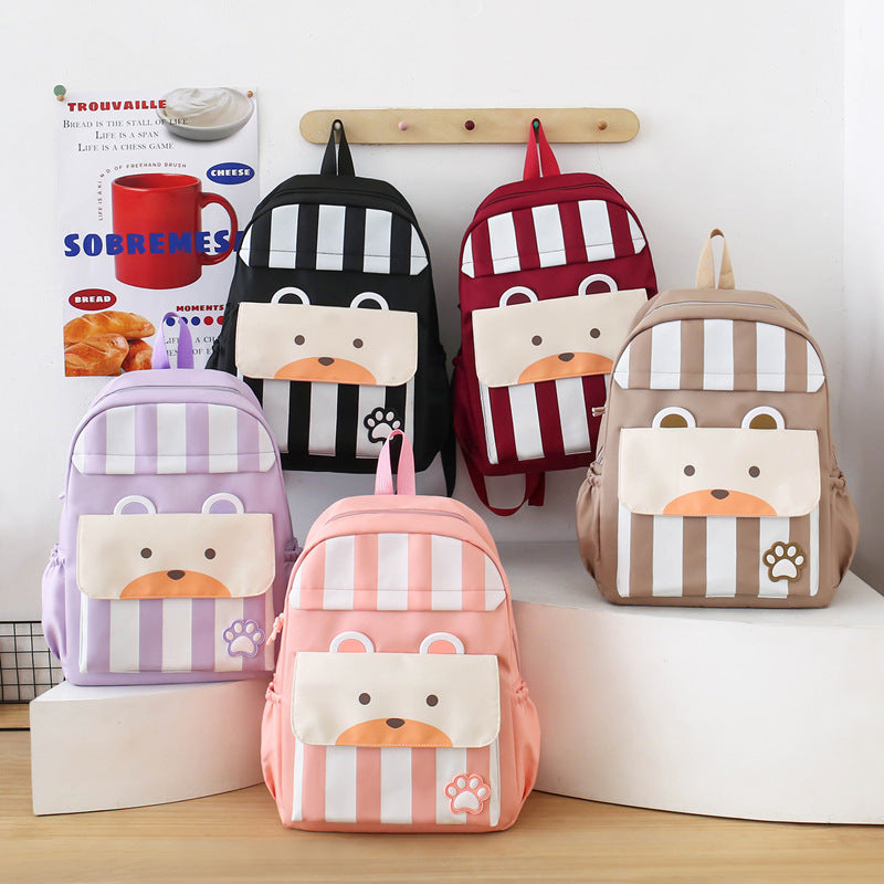 Ensemble de sacs d’école Kawai pour adolescents 3Pcs Ours Noir – محفظة 3 قطع كاواي أسود