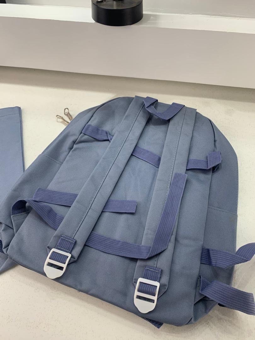 Ensemble de sacs d’école Kawai pour adolescents 4Pcs CLBD V3 Bleu – محفظة 4 قطع كاواي أزرق