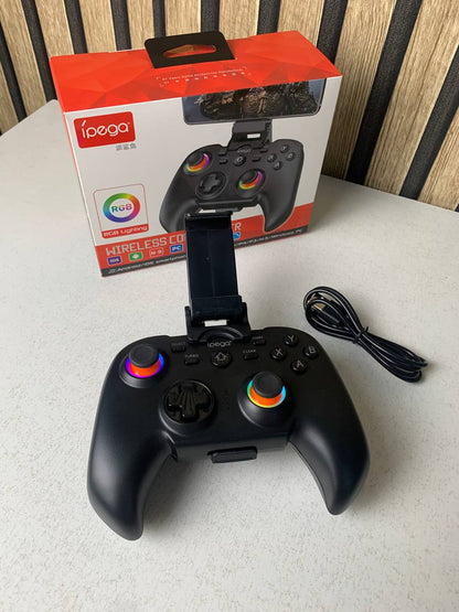 Manette de jeu sans fil IPEGA PG-9115 avec poignets lumineux RGB - يد تحكم لاسلكية